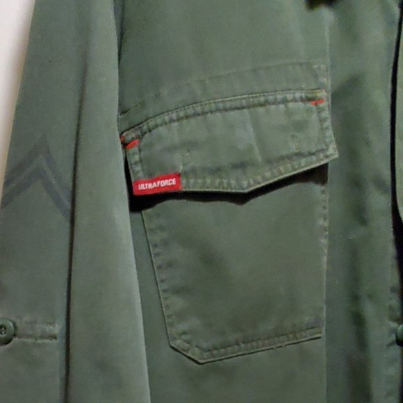 "Heart" Concert Jacket!  Dark Green Button Down Jacket, Size 2XL - Picture 6 of 8